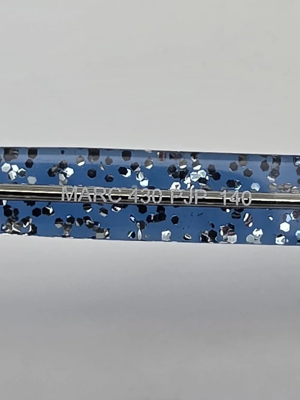 Marc Jacobs Marc 430 PJP Transparent Blue Glitter Cat Eye Eyeglasses Frame 53mm